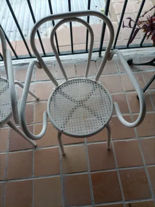 4 Sillas de hierro para terraza