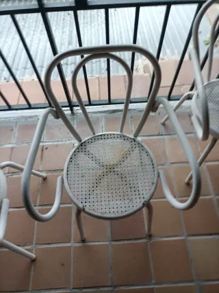 4 Sillas de hierro para terraza