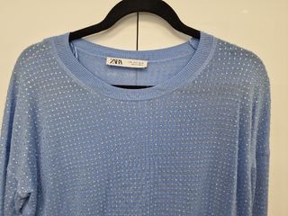Jersey Zara azul con brillos
