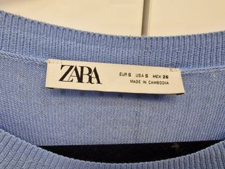 Jersey Zara azul con brillos