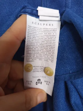 Camisa Scalpers Denim Collection Talla 16 como S