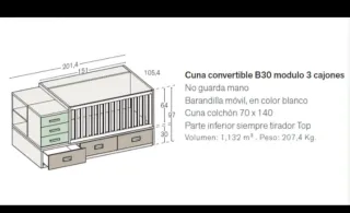 Cuna Maxicuna convertible evolutiva cama.