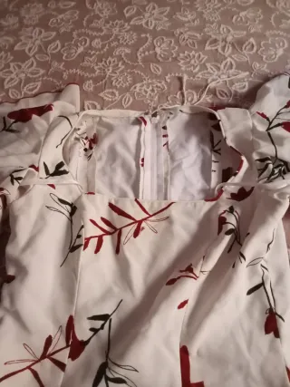 Traje Flamenca Volantes Rojo y Blanco