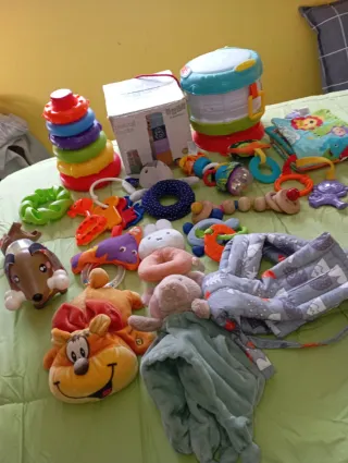 Lote Juguetes Bebé: Apilables, Tambor, Peluches