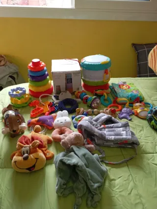 Lote Juguetes Bebé: Apilables, Tambor, Peluches