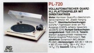 Pioneer PL 720 Giradischi