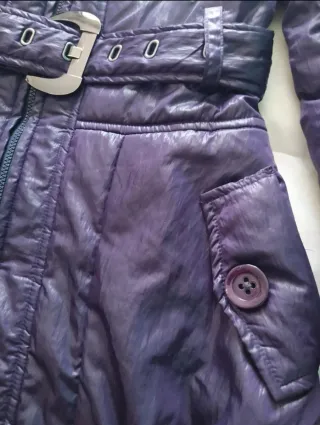 Abrigo mujer con cuello de pelo