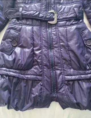 Abrigo mujer con cuello de pelo