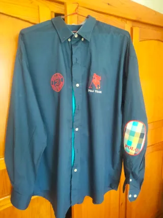 Camisa Polo Team Hombre Azul Multicolor