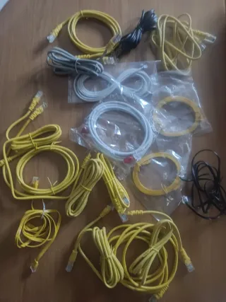 Lote 17 cables teléfono/router