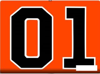 2x Adesivo Calamitato HAZZARD 01 Generale lee 55x4