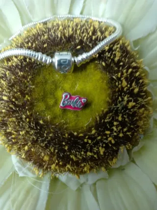 Colgante Barbie Plata y Rosa