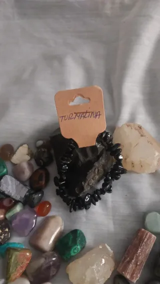 Pulsera Turmalina Negra Piedra Natural