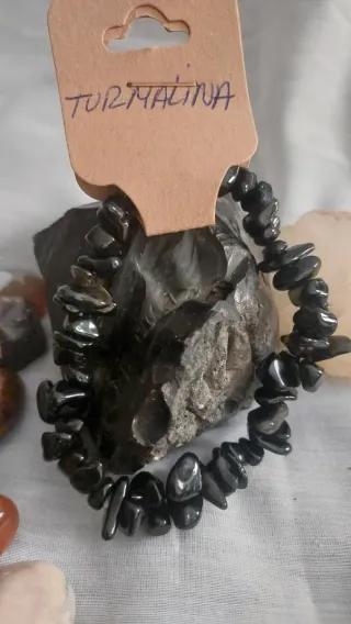 Pulsera Turmalina Negra Piedra Natural