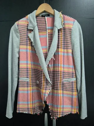 Chaqueta de cuadros estilo blazer