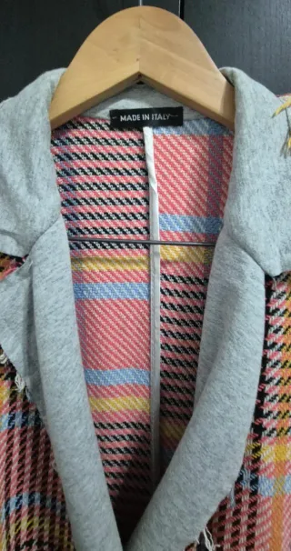 Chaqueta de cuadros estilo blazer