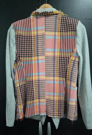 Chaqueta de cuadros estilo blazer