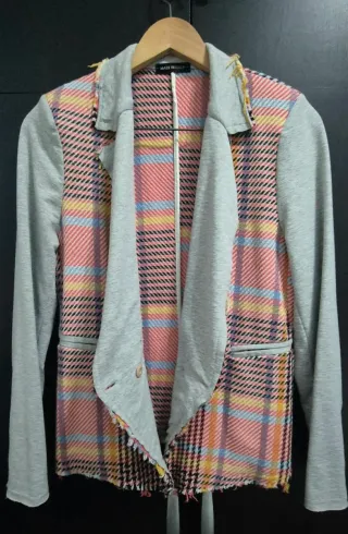 Chaqueta de cuadros estilo blazer