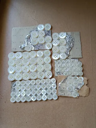 Botones antiguos Nácar