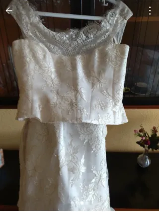 Vestido de Novia Beige/Blanco Nuevo