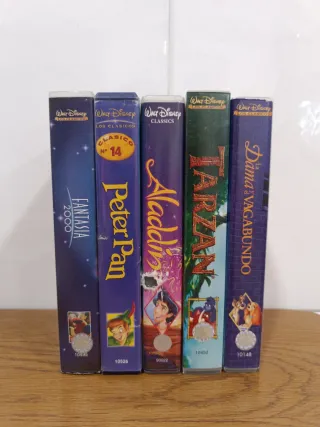 Pack 5 Películas Disney VHS (Español)