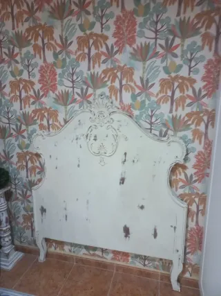 Cabecero Cama 90 o 105.Shabby Crema