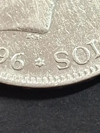 Moneda 5 Pesetas Plata Alfonso XIII 1896