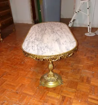 Conjunto mesa y recibidor marmol