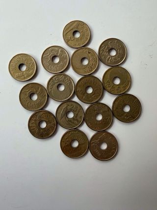 Lote 15 Monedas Antiguas Españolas con Agujero