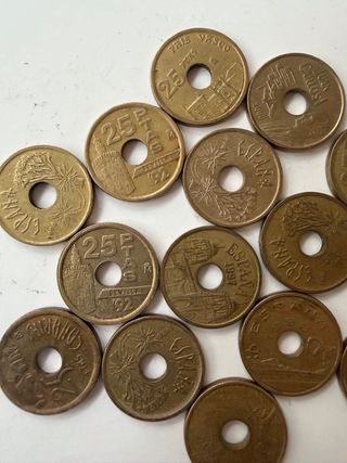 Lote 15 Monedas Antiguas Españolas con Agujero