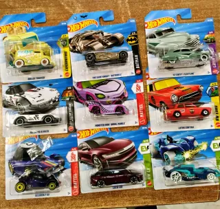 9 Coches Hot Wheels
