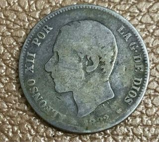 Moneda 2 Pesetas Alfonso XII 1882 PLATA