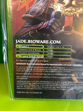 Jade Empire XBOX PAL