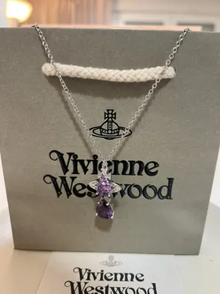 Collar Vivienne Westwood Morado y Plateado ismene