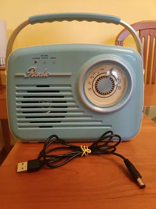 Radio Retro USB BT/SD/AUX Pilas/Red