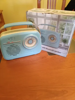 Radio Retro USB BT/SD/AUX Pilas/Red