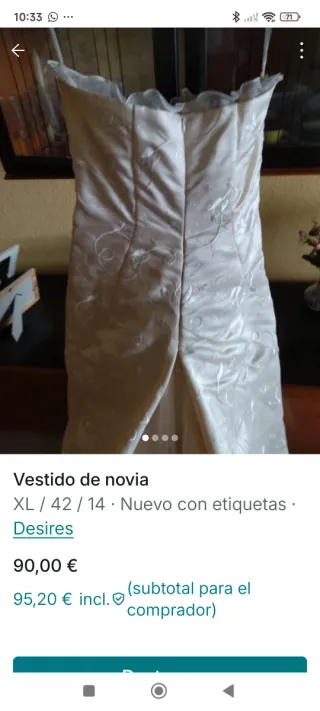 Vestido de Novia Desires Blanco Talla XL
