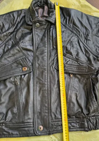 Chaqueta de Piel Negra Hombre