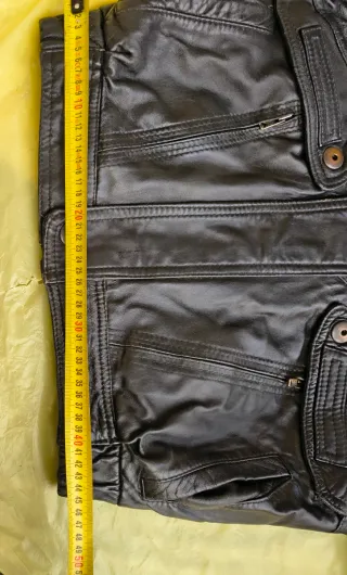 Chaqueta de Piel Negra Hombre