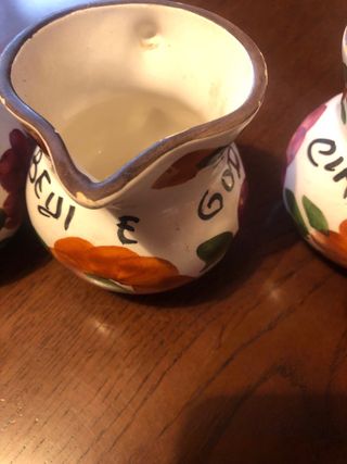 Set 5 Brocche Ceramica Fiori altezza 10 cm