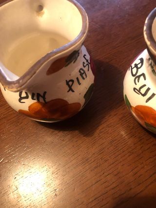 Set 5 Brocche Ceramica Fiori altezza 10 cm