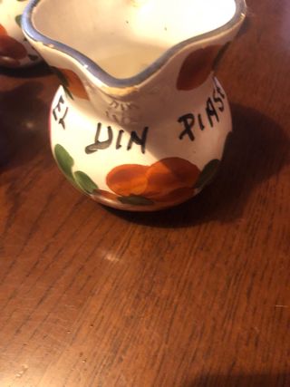 Set 5 Brocche Ceramica Fiori altezza 10 cm