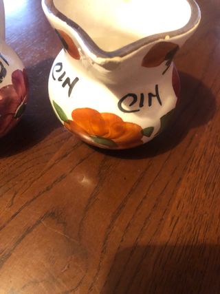 Set 5 Brocche Ceramica Fiori altezza 10 cm