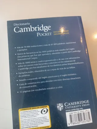 Diccionario inglés POCKET Cambridge SpanishEnglish