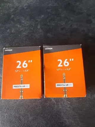 2 Camere per Bici 26 Valvola Presta 48mm