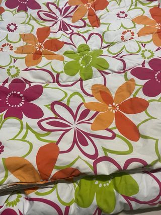 Edredón cama 90 flores