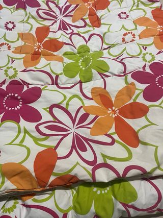 Edredón cama 90 flores