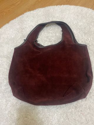 Bolso de hombro de piel