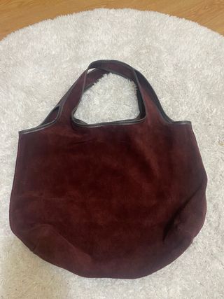 Bolso de hombro de piel