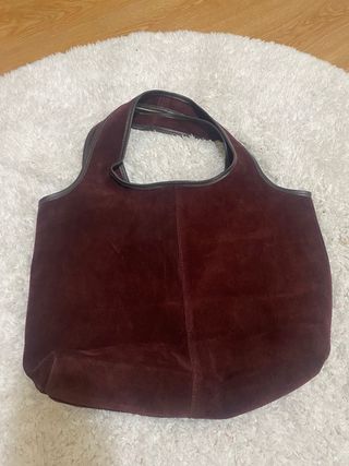 Bolso de hombro de piel